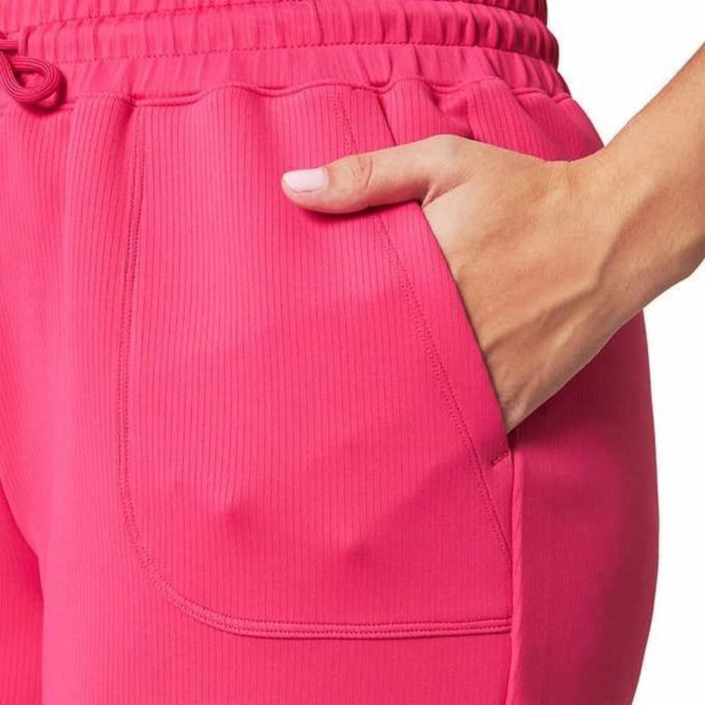 Mondetta‎ Ladies' Ribbed Scuba Active Short Pink (Raspberry Sorbet) Size X-Large - Picture 3 of 4